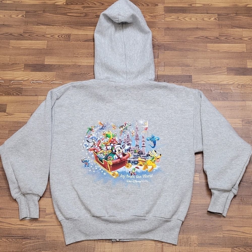 Walt Disney World by Hanes Mickey Mouse Zip up Hooded Sweatshirt Size Sm…